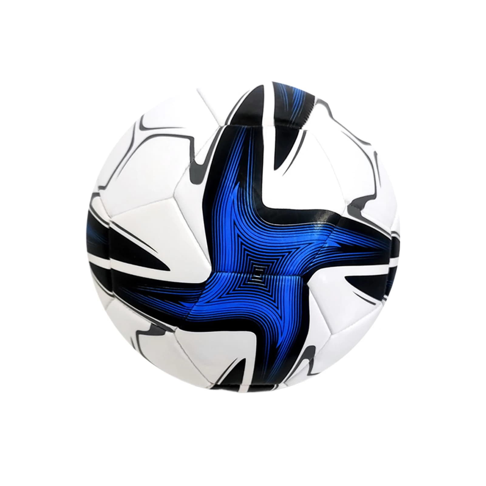 Ballon de football professionnelle sur fond blanc, idéal pour l’entraînement et les compétitions sportives.