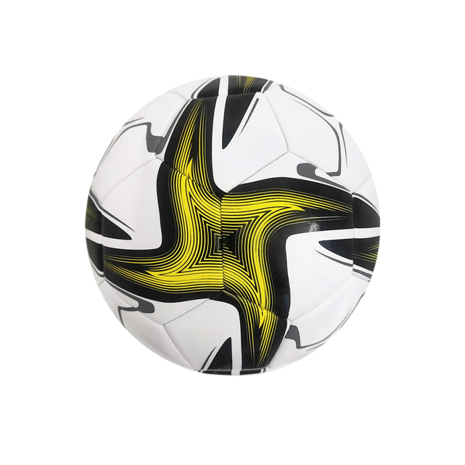 Ballon de football professionnel avec design moderne et couleurs vives pour joueurs passionnés.